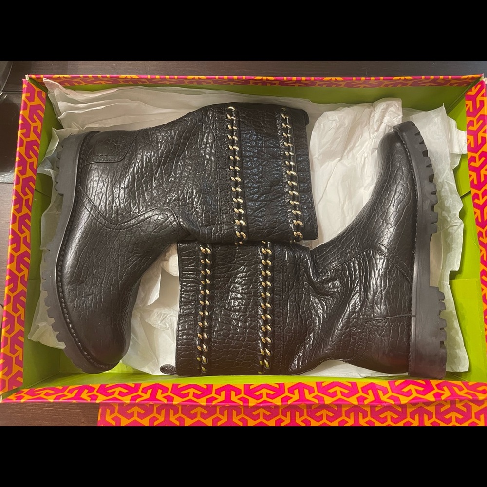 Tory Burch Connell-Figueria Leather Boots